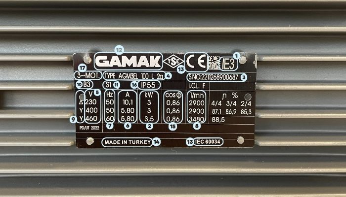 Comprendre les informations de la plaque signalétique de votre moteur